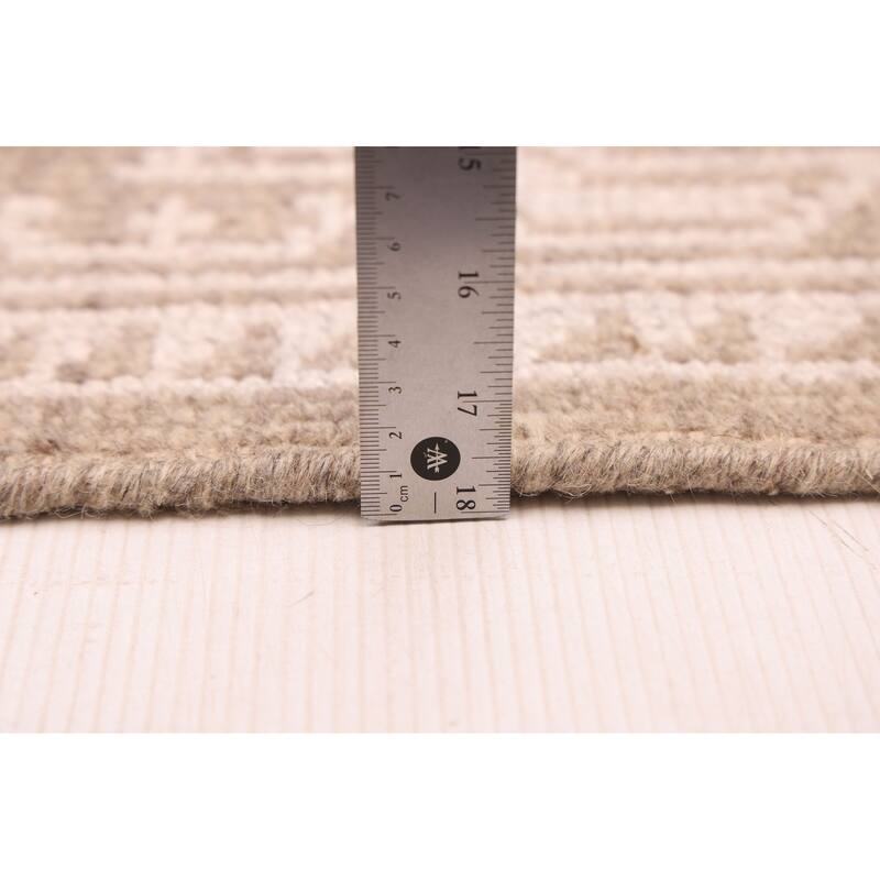 ECARPETGALLERY Hand-knotted Tangier Khaki Silk, Wool Rug - 5'3 x 7'8