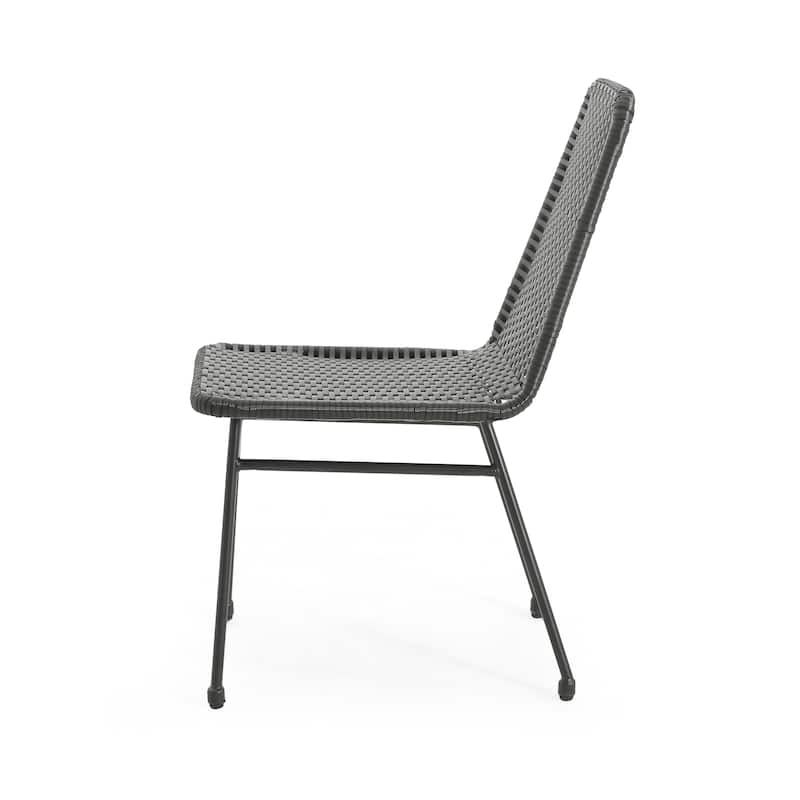 Madison Outdoor Rattan Dining Chair (Set of 2) by Christopher Knight Home