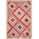 preview thumbnail 13 of 33, SAFAVIEH Cape Cod Elfie Handmade Jute Area Rug 2' x 3' - Natural/Red - Rectangle