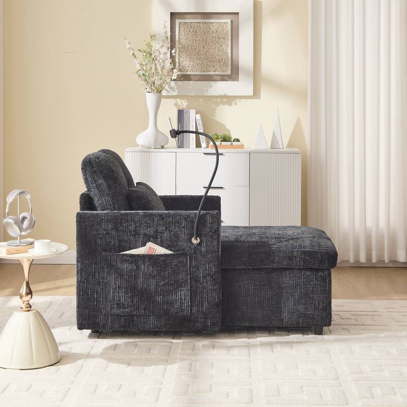 Multifunctional Lazy Person Sofa Recliner can be Stored Storage Backrest with Cell Phone Bracket Single Leisure Chair