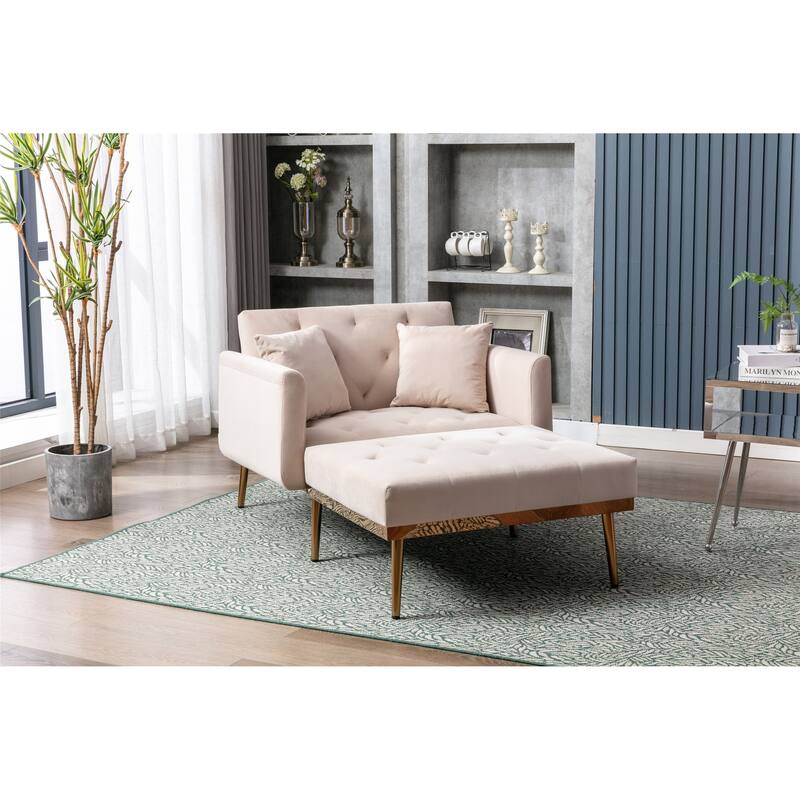 Chaise Lounge Chair/Accent Chair - Beige