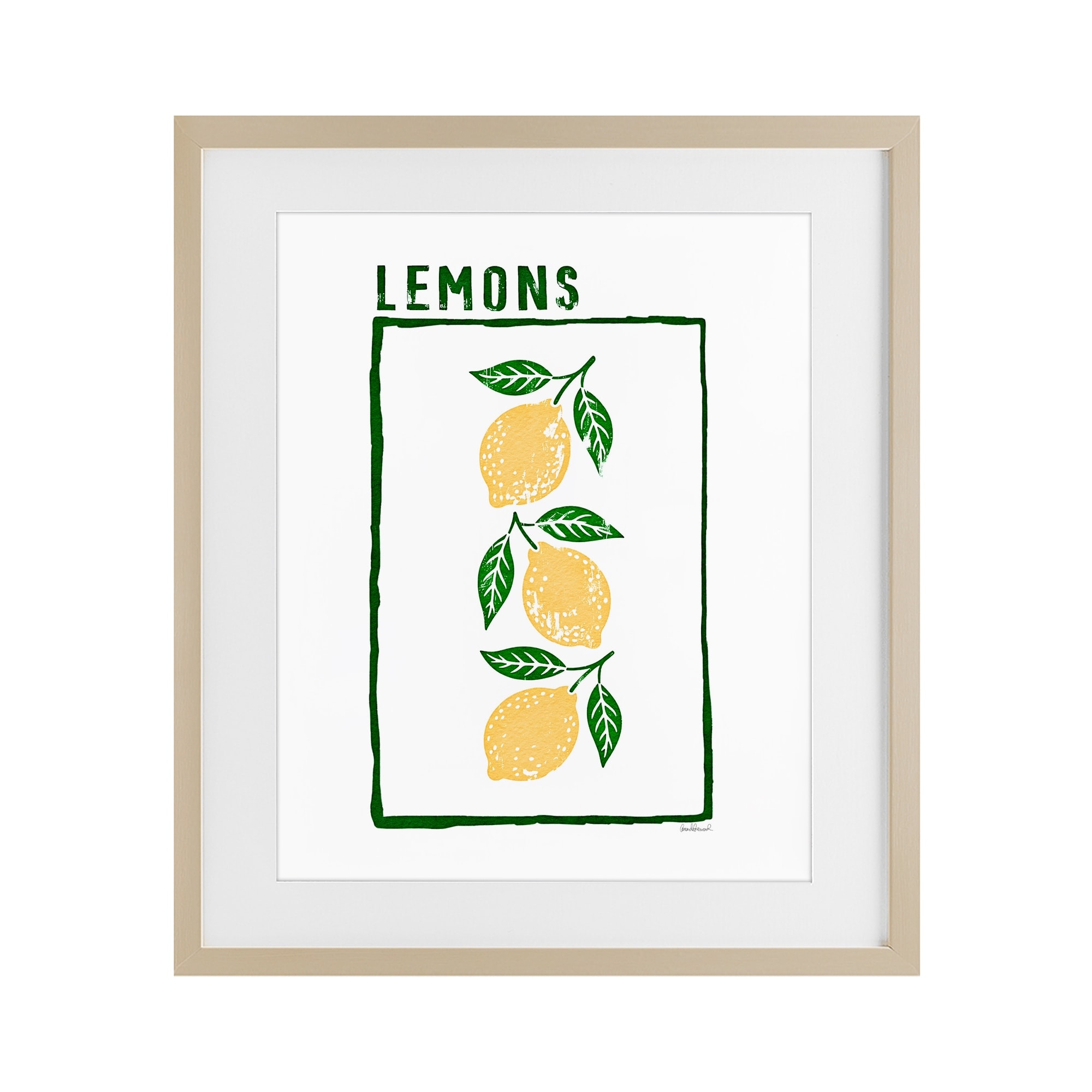 Stupell Tasty Summer Lemons Under Glass Framed Design By Amanda Greenwood