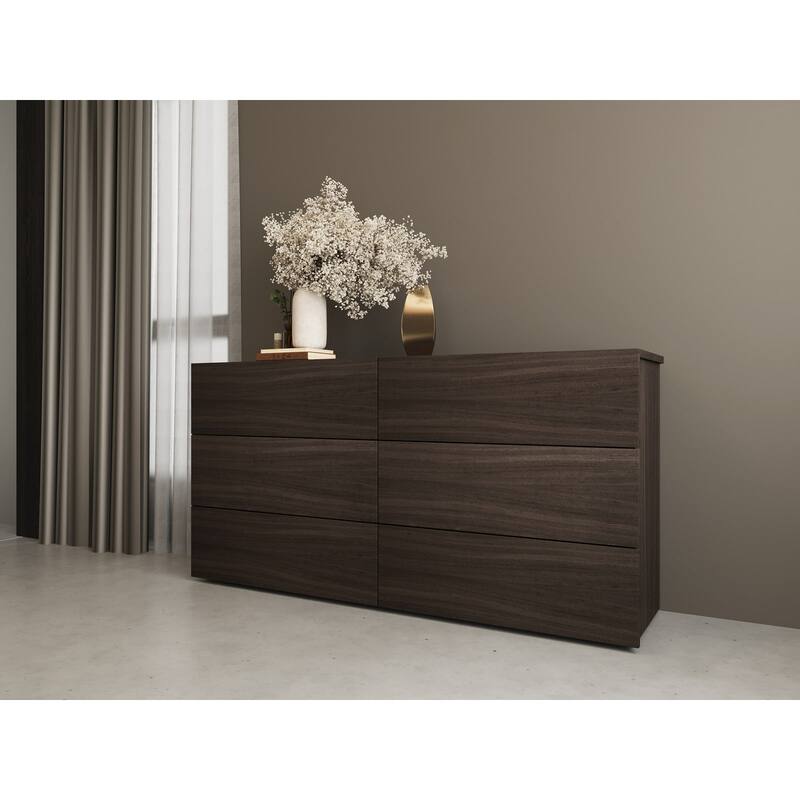 Ayla Dresser in Dark Oak Melamine - Dark Oak