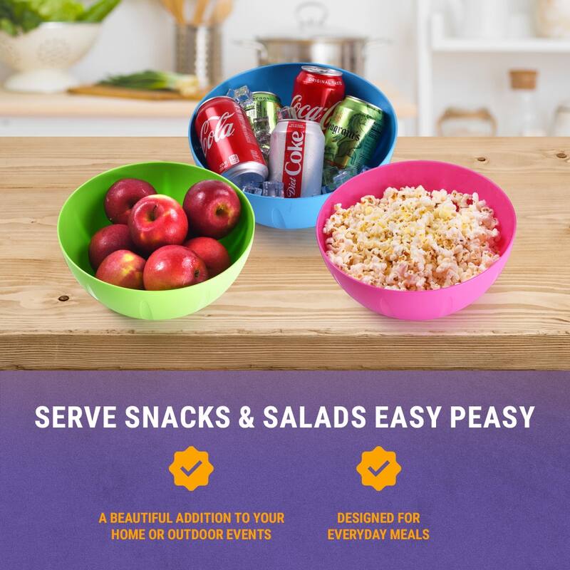 Serving Bowl for Fruits, Cereal or Salads, 8-10-Inch, 1282-6