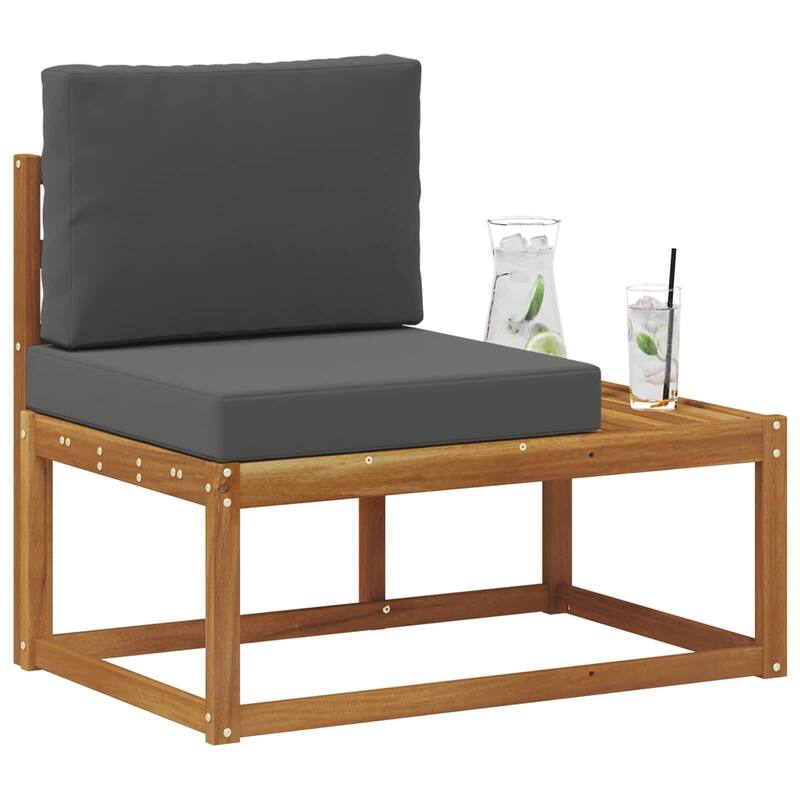 vidaXL 2 Piece Outdoor Middle Sofa Solid Acacia Wood