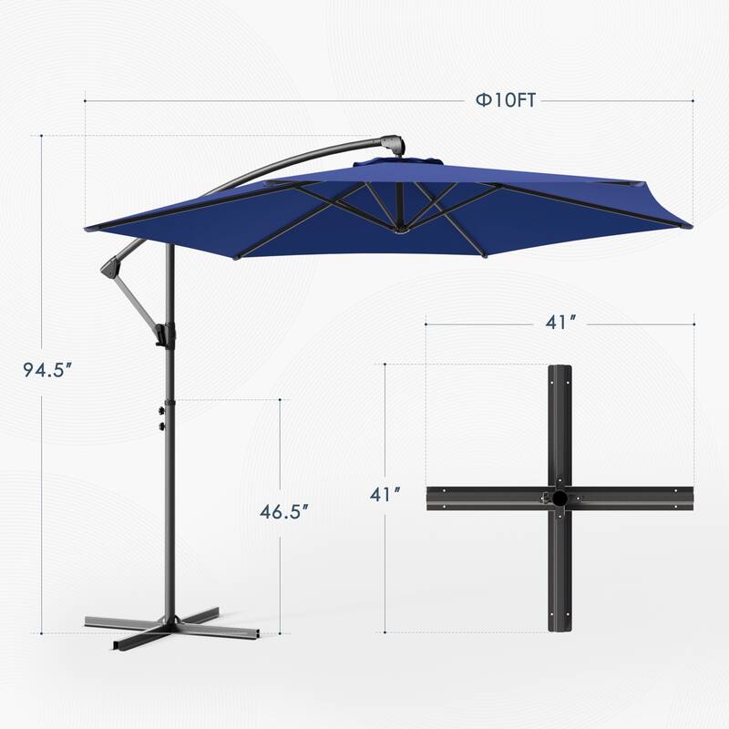 Outdoor 10FT Patio Offset umbrella for Garden