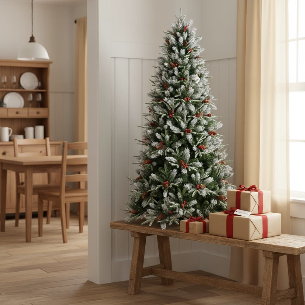 HomeRoots 4' Full Fir Christmas Tree With Decorations - Green - 31.00 in. x 48.00 in. x 31.00 in.
