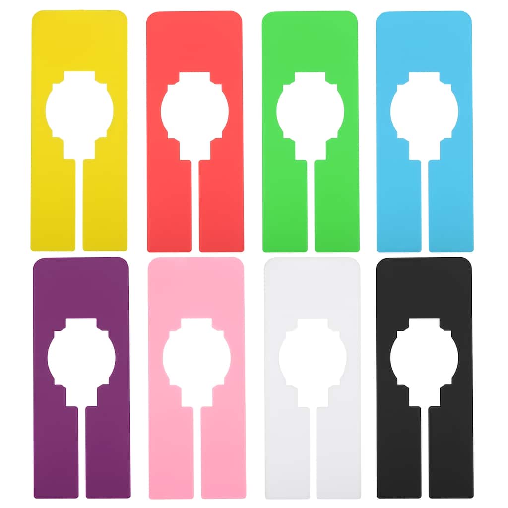 Clothes Dividers, Rectangle Dividers with Marker Pen, Multicolor - White/Black,Red/Purple/Blue/Yellow/Pink/Green