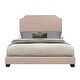 preview thumbnail 1 of 12, Modern Nailhead Trim Upholstered Platform Bed Frame