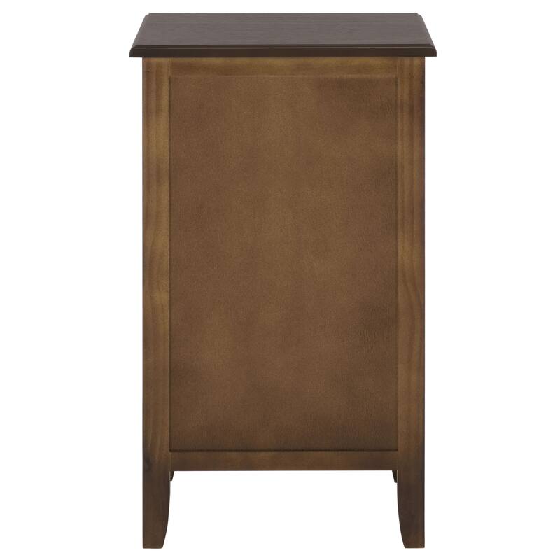 SAFAVIEH Helma Distressed Black Drawer Storage Side Table - 15" x 11.8" x 27.6" - 15"W x 12"D x 26"H
