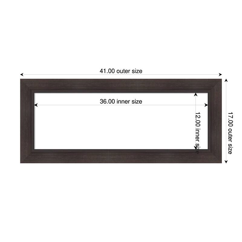 Sloped Framed Dry Erase Magnetic Board - 41 x 17 in - Sloped Espresso