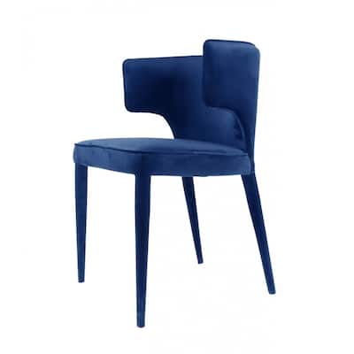 Blue Velvet Wrapped Dining Chair
