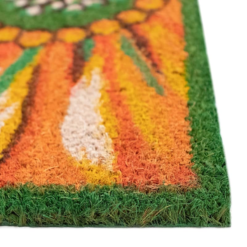 Liora Manne Summer Flower Coir Welcome Door Mat