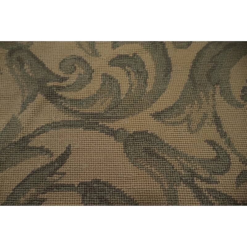 Hand Woven Oriental 100% Wool Carpet Traditional Floral Green Tabatabaei Area Rug - 7' 5'' X 4' 7''