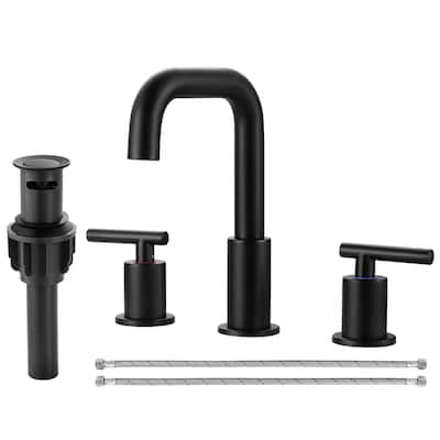 WOWOW 8-inch Dual Handle Widespread Bathroom Faucet