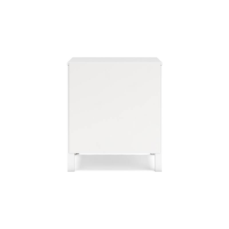 Signature Design by Ashley Hallityn White Panel Headboard with 2 Nightstands