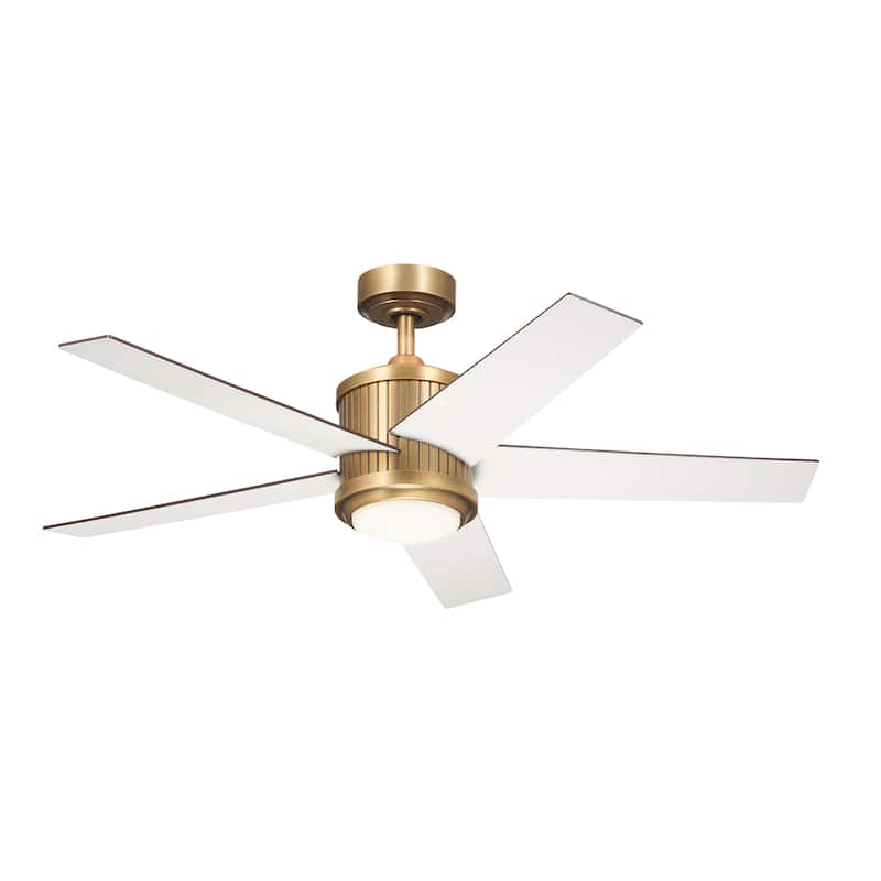 Kichler Lighting Brahm 48 inch Integrated LED Indoor Natural Brass Ceiling Fan