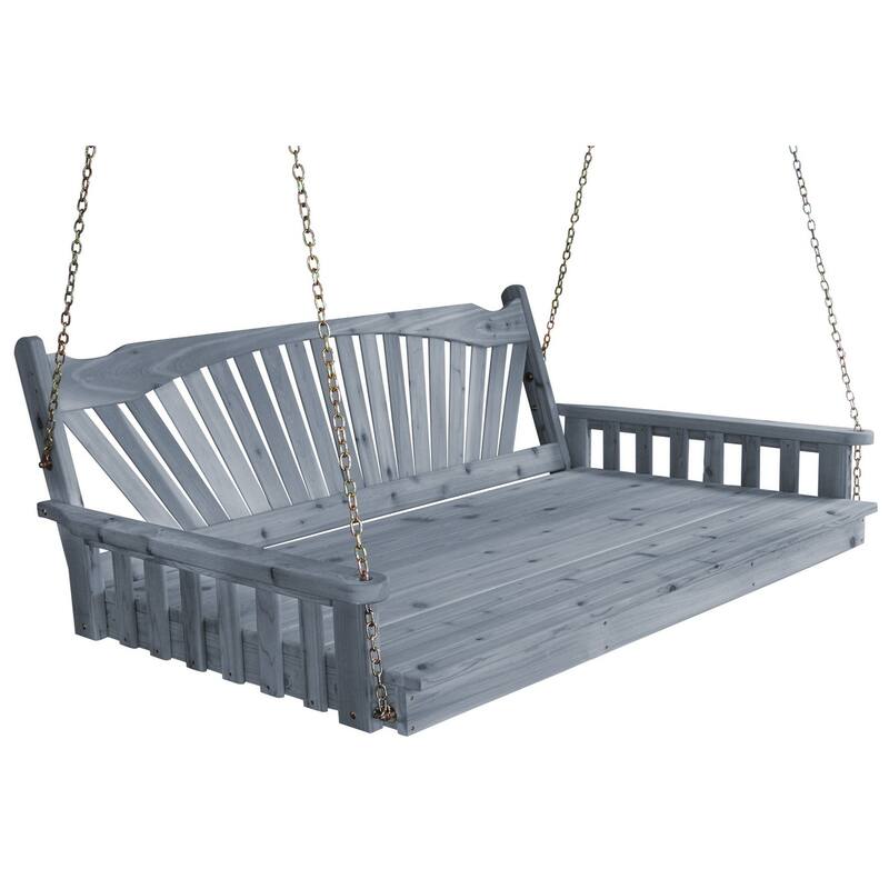 Cedar 4' Fanback Swingbed