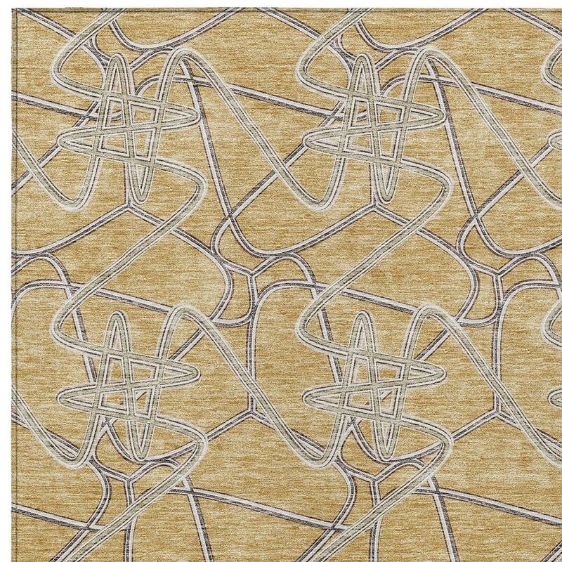 HomeRoots Geometric Contemporary Rectangle Outdoor Rug