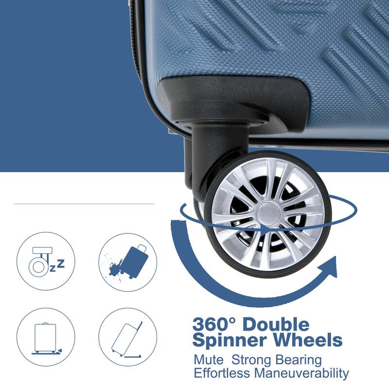 20/14" Spinner Wheels Luggage Sets 2 Piece Lightweight Suitcase Sets, Carry On Trunks Sets