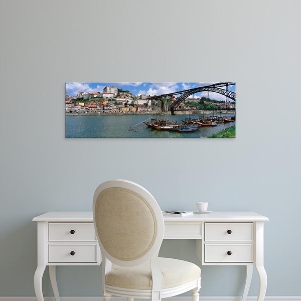 Easy Art Prints Panoramic Images's 'Bridge, Dom Luis I Bridge, Douro River, Porto, Douro Litoral, Portugal' Canvas Art
