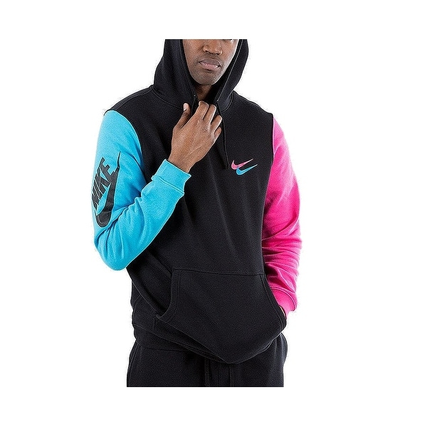 pink black and blue nike hoodie