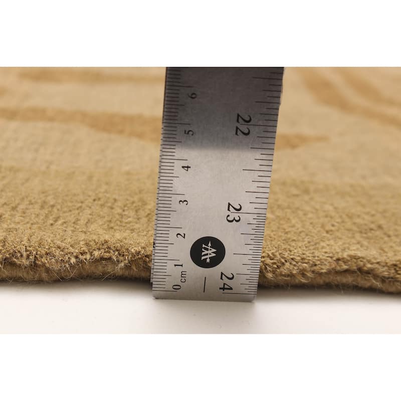 ECARPETGALLERY Hand-knotted Opulence Khaki Wool Rug - 8'0 x 9'10