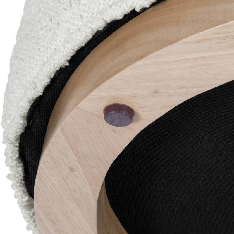 HomePop Drift Ottoman with Wood Base