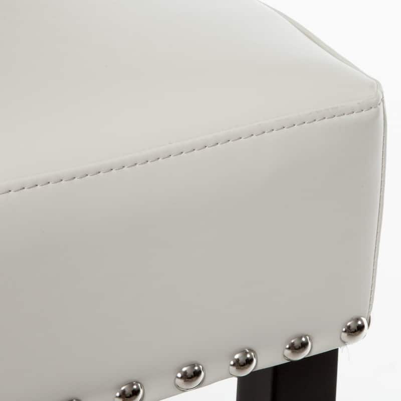 30-inch Backless ivory Faux Leather Counter Stool (Set of 2)