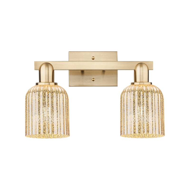 Innovations Lighting 716-2W-11-16 Bridal Veil Vanity Bridal Veil 2 - Champagne Bronze / Mercury