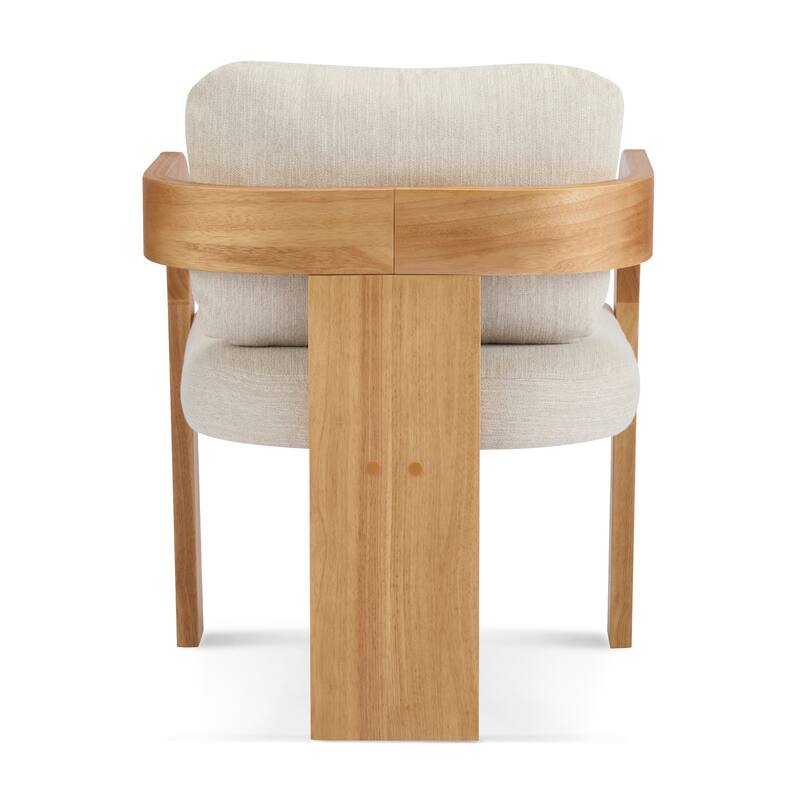 2-Pack Dining Chairs with Pillow Back, Solid Wood Frame