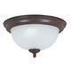Basic Flush Mount Ceiling Light, Simple 2 Bulb Metal Fixture with ...