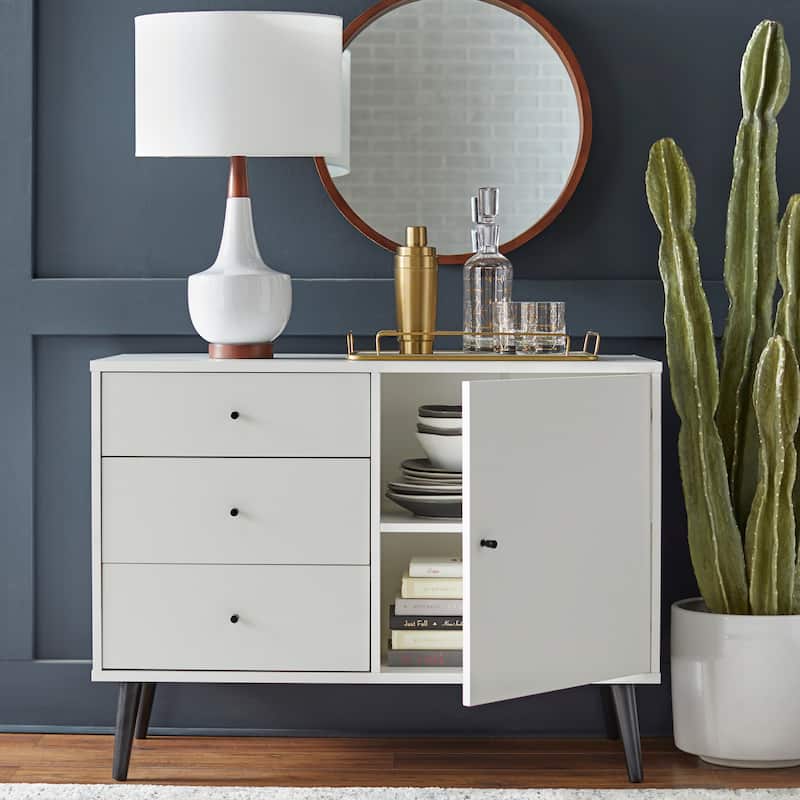 Carson Carrington Horsens 3-Drawer Mid-Century Modern Buffet/Sideboard