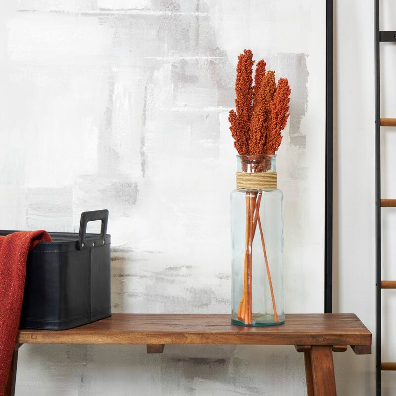 Orange Dried Plant Corn Maze Home Decor Natural Foliage with Long Stems - Orange