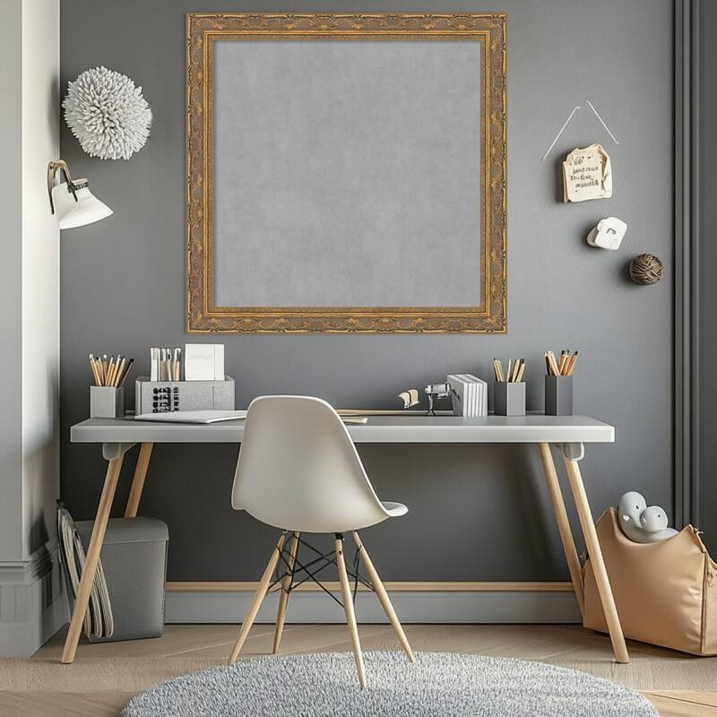 Amanti Art Filigree Gloss Black Framed