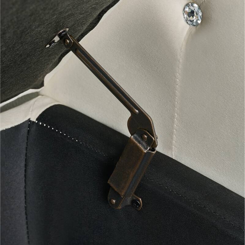 Velvet Storage Bench 62.2 Inch Upholstered Tufted Ottoman Bench with Rolled Arms, Large End of Bed Bench with Rivet Decoration