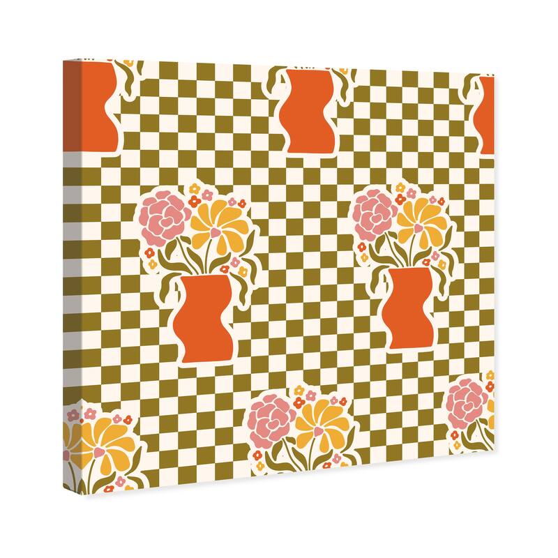 Wynwood Studio Canvas Floral and Botanical Kitchen s Tablecloth Orange Modern & Contemporary Wall Art Canvas Print