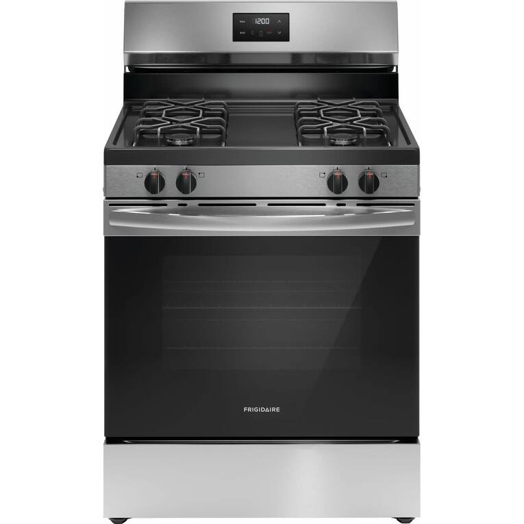 Frigidaire FCRG3051B 30" Wide 5.1 Cu. Ft. Free Standing Gas Range with - Stainless Steel
