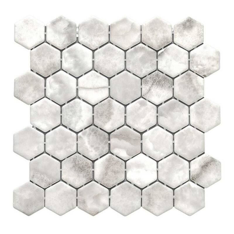 The Tile Life Eterna Hex 2x2 Glass Floor, Wall & Backsplash Tile