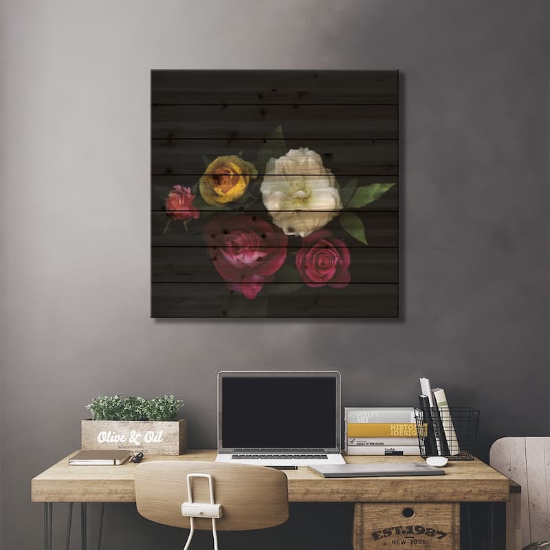 A Rose Festival Print On Wood by Magda Indigo - Multi-Color