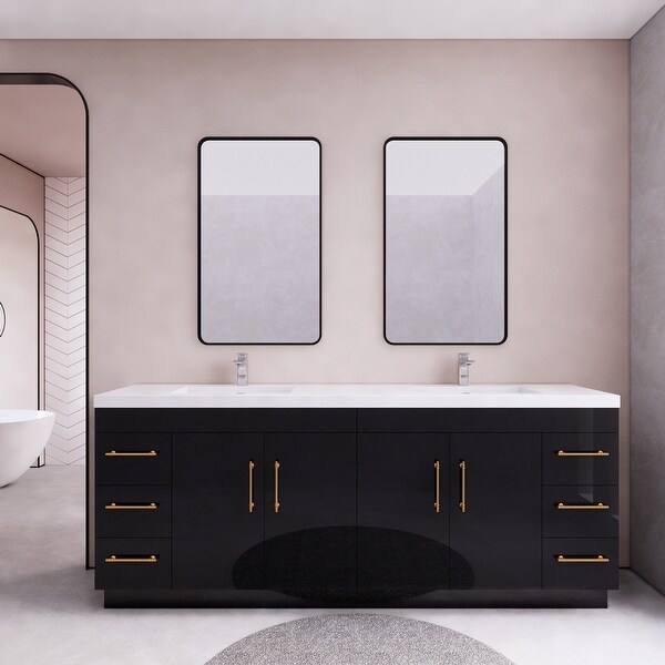NEW　フリーチェスト　BE/BK/WAL/WH Oberman 48in Black Cherry Single Sink Bathroom Vanity | Whalen