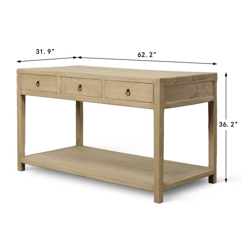 Approx 62" W 32"D Counter Table with Six Drawers