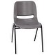 preview thumbnail 7 of 21, Ergonomic Shell Stack Chair with 16'' Seat Height