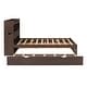 preview thumbnail 32 of 32, Full Size Storage Platform Bed with Trundle and Pull-Out Shelves, White