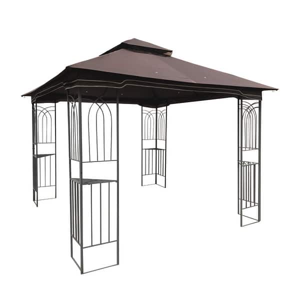 10x10 Outdoor Patio Gazebo Canopy Tent With Ventilated Double Roof And ...