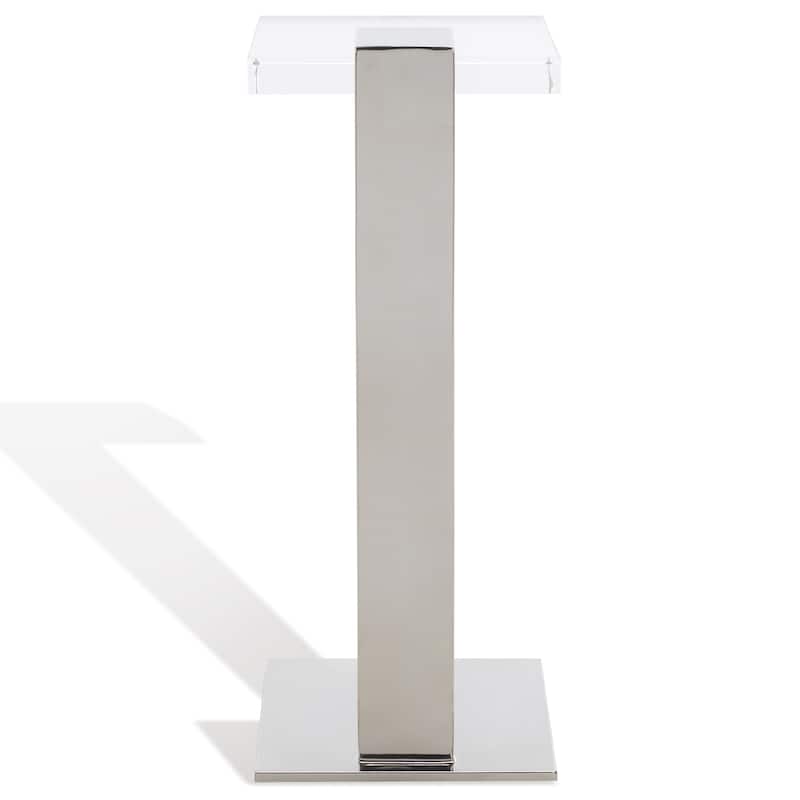 SAFAVIEH Couture Shiloh Acrylic Drink Table - 9.8" W x 9.8" L x 24" H - 10Wx10Dx24H