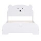 preview thumbnail 3 of 7, Full Size Wood Platform Bed with Bear-Shaped Headboard, Footboard, and Wooden Support