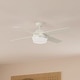 preview thumbnail 1 of 21, Hunter 52" Dempsey Outdoor Ceiling Fan with LED Light Kit and Handheld Remote, Damp Rated - Contemporary, Transitional Fresh White
