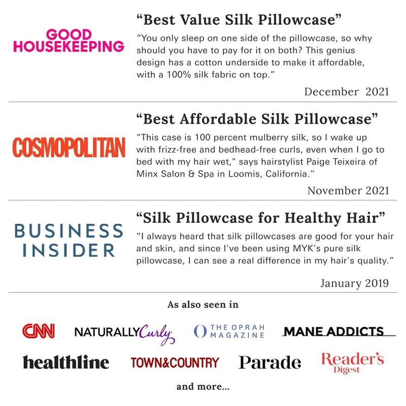 MYK Silk Pillowcase with Cotton Underside Bed Bath & Beyond 25776197