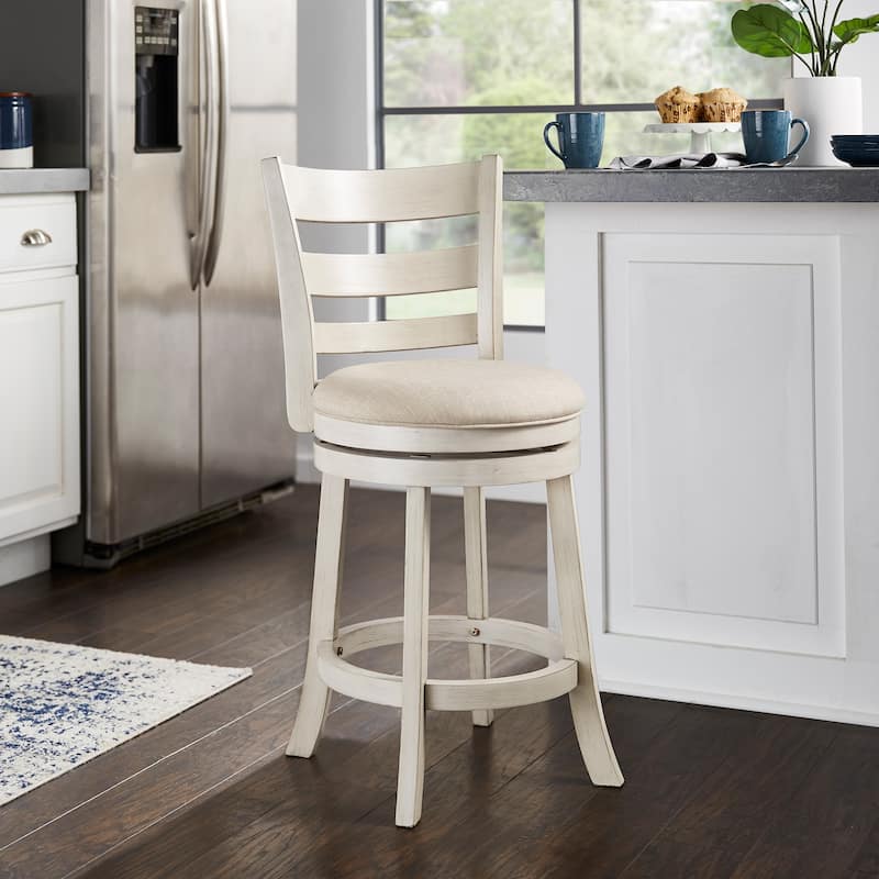 Verona Ladder Back Swivel Counter Height Stool by iNSPIRE Q Classic